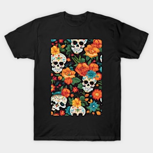 Cinco de Mayo skull pattern T-Shirt